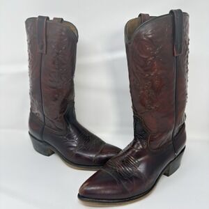 Vintage Acme Cowboy Boots Mens Size 8 D Reddish Brown Leather Western USA 60769